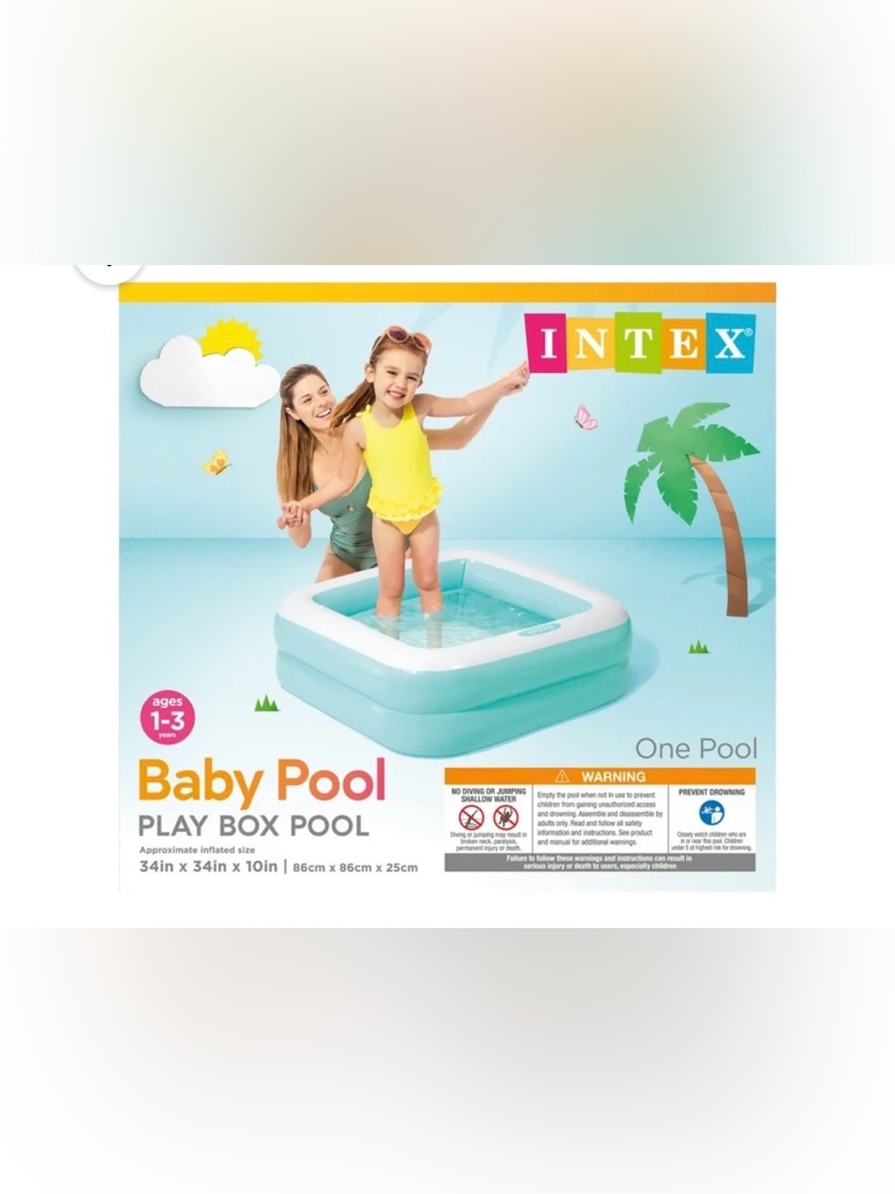 🔥5 FOR $25🔥 Intex Kids Inflatable Baby Pool - Play Box Pool